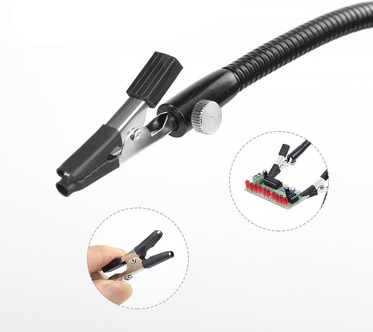 goobay 61669 Soldeerhulp met 4 flexibele zwanenhals armen en