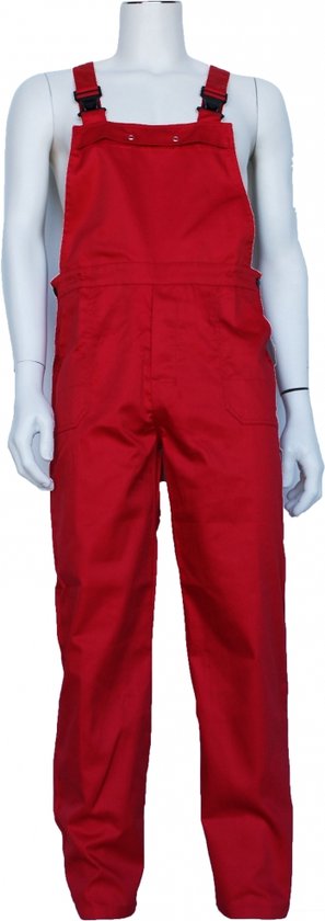 Top Rock Tuinoverall volw TB6535-009 poly/katoen - Rood - 46