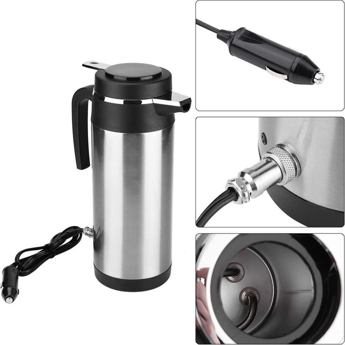 12/24V waterkoker met lcd display – voor vrachtwagen en auto