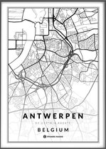 Citymap Antwerpen 50x70 stadsposter