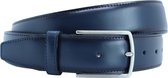 Luxe Leren Riem Donkerblauw - Nette riem - Leren riem - Riemmaat 105 - Nette Gesp - Echt Leer - Pantalon Riem - Broekriem - Navy