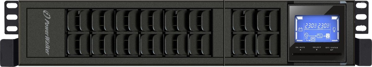 PowerWalker VFI 1000CRM LCD Dubbele conversie (online) 1 kVA 800 W 3 AC-uitgang(en)