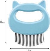 Kattenborstel / kattenkam | Hondenborstel / hondenkam | Massage Borstel |  Blauw | Haar verwijderen | 10 cm