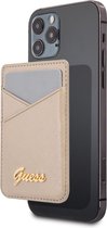 Guess Wallet Cardslot compatible met Apple Magneten - 2 Cards - Saffiano PU - Goud