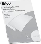 Ibico Basics A4 Lamineerhoezen, Glanzend - Lichtgewicht - 100 Stuks - Glashelder