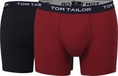 Tom Tailor - 2 Pack - Heren Longpant - Donkerblauw/Bordeaux  - Maat XL