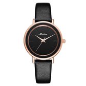 Longbo - Meibin - Dames Horloge - Zwart/Rosé/Zwart - Ø 32mm