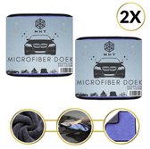 MHT - Microfiber Doek - 2 stuks - 40x40 centimeter - Schoonmaakdoek - Microvezel - Auto Wassen - Detailing