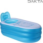 Dakta®   Opblaasbaar bad - 1 persoon - Opvouwbaar ligbad - Voor volwassenen - Temperatuurbehoud - Draagbaar Badkuip - Met deklaag - 150 cm - Met hoofdkussen - Met bekerhouder