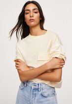 Mango T-shirt Katoenen Oversized T Shirt 17002034 11 Dames Maat - XS