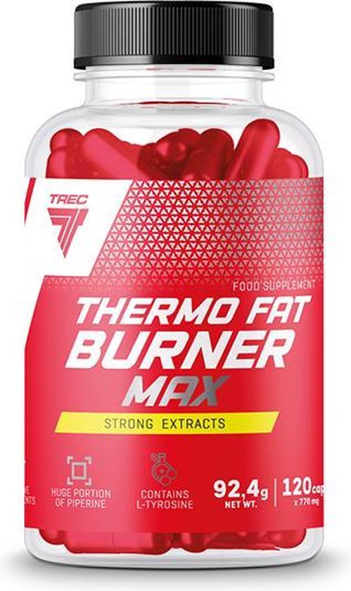 Thermo Fat Burner Max - Vetverbrander - met guarana, koffie, l-carnitine - 120 capsules