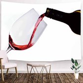 Ulticool - Wijnglas Wijn Horeca Alcohol - Wandkleed - 200x150 cm - Groot wandtapijt - Poster