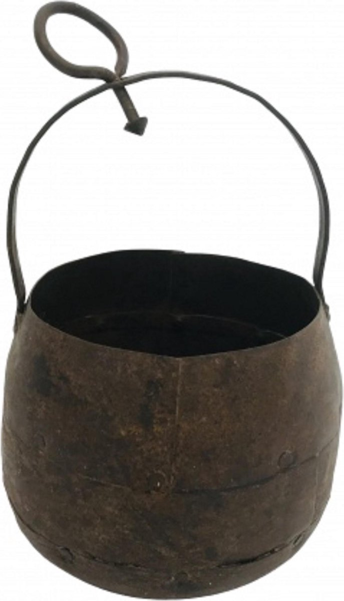 Oude ijzeren kookpot H28 - retro - trendy