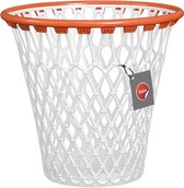Basketbalring - Zinaps mand afvalpapier mand met de leuke look van een basketbalmandje. Kleur: wit. Gemaakt van zeer duurzaam plastic. (WK 02131)