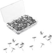 Punaises - Zinaps Pack van 500 Thumb Tacks, bekledingspijkers, bekleding, grens, 9,5 mm Tacks, ronde pinnen, punaise, hoofd Nail Pin, Doornail, voor DIY foto's, school, kantoor, pin bord comp