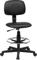 Bureaustoel - Ergonomische Computerstoel - Verstelbare Voetsteun - Draaibare Stoel - Zwart