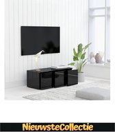 LUXE!! Tv meubilair - Spaanplaat - Hoogglans zwart - Kast - Designer - Staand Meubel - TV - Woonkamer - Slaapkamer - Nieuwste Collectie