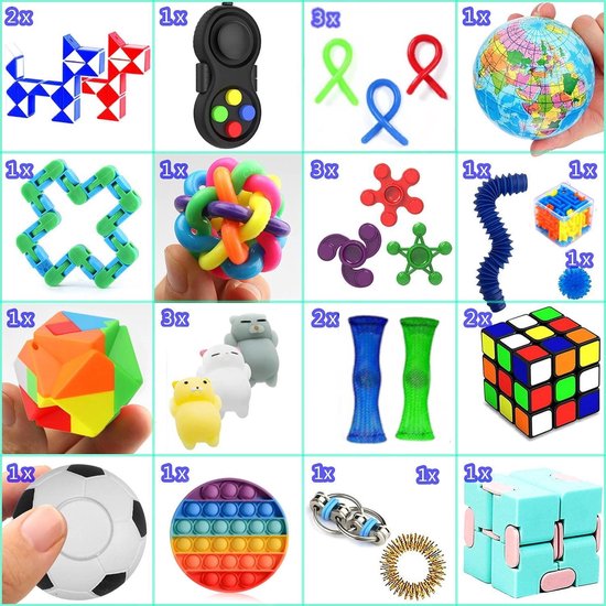 GoPlay Fidget Toys Set - 28 Fidget Toys - Anti-stress - Jouets TDAH - Trend  Tiktok 