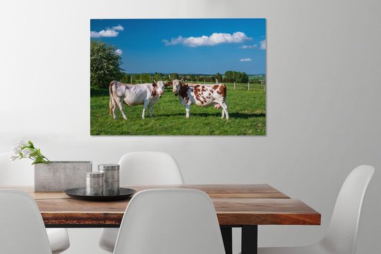 Peintures sur toile Animaux - Vaches - Paysage - 60x40 cm - Décoration murale