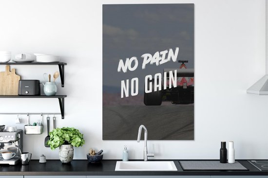 Peinture sur toile ' No pain, no gain' - Proverbes - Citations - 90x140 cm - Décoration murale