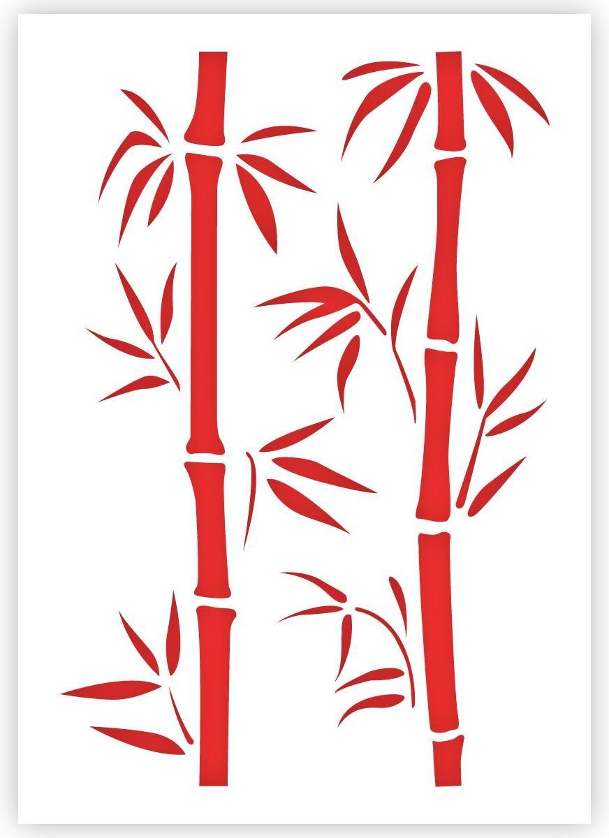 Afbeelding van product QBIX Bamboe Sjabloon A5 Formaat Kunststof - Uitsnede 12cm breed