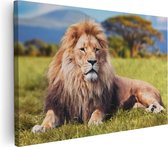 Artaza - Peinture sur Canevas - Lion rugissant - 90x60 - Photo sur Toile Impression sur Toile