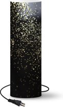 Lamp Marmer - Glitter - Goud - Zwart - 70 cm hoog - Ø22 cm - Inclusief LED lamp