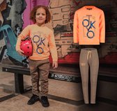 4President sweater neon oranje Nev maat 164