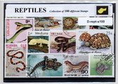 Reptielen – Luxe postzegel pakket (A6 formaat) - collectie van 100 verschillende postzegels van reptielen – kan als ansichtkaart in een A6 envelop. Authentiek cadeau - kado - kaart
