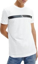 Calvin Klein Horizontal T-shirt - Mannen - Wit - Zwart