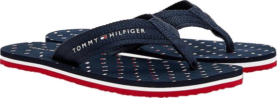 Tommy Hilfiger Slippers - Maat 41 - Vrouwen - navy - rood - wit | bol.com