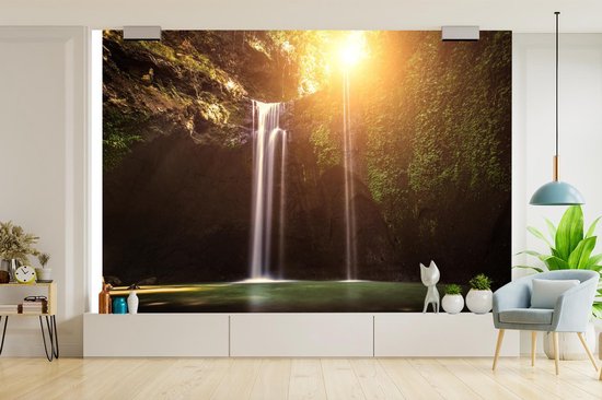 Papier peint - Papier peint photo Cascade - Tropical - Soleil - Largeur 360 cm x hauteur 240 cm