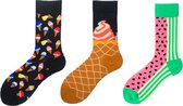 Binkie Socks Box | 3 paar Heren Sokken |Ijs in de zomer Sokken Box| Maat 43-46