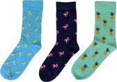 Binkie Socks Box | 3 paar Heren Sokken |Tropical Island Sokken Box| Maat 43-46