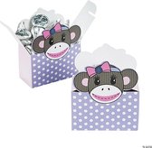 24 kartonnen doosjes Cute Monkey - geschenkdoosjes - giveaway - bedankje - aap - babyshower - verjaardag - traktatie