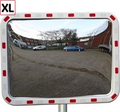 XL Traffic Mirror Rectangle avec Réflecteurs - 80x60 cm - Miroir de surveillance - Miroir d'observation