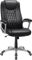 Comfortabele en Ergonomische Bureaustoel voor Volwassenen, Kantelbaar, Verstelbaar, Premium Design, Zwart