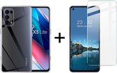 Oppo Find X3 Lite hoesje siliconen case transparant - 1x Oppo Find X3 Lite Screenprotector