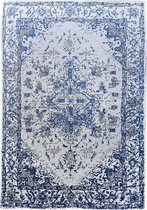 The Rug Republic Jacquard Woven ALUET Ivory/Grey/Blue 120 x 180 cm CARPET