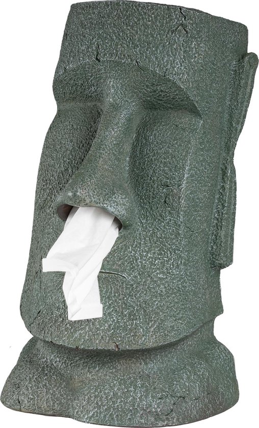 Rotary Hero® Moai - Tissue box Houder voor zakdoeken Tissue dispenser Cosmeticadoekjesbox - Voor keuken badkamer slaapkamer - Rechthoekig - 18x19x31.5 cm