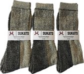 Sukats® 3 Paar Thermo Werksokken - Thermo Werk - Maat 47-50 - Werksokken