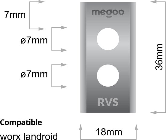Mesjes voor WORX landroid robotmaaier - 30st - RVS - plastic box + CONNECTOR van WORX — afbeelding 3