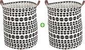 2x Opbergmand kinderkamer speelgoed - Wasmand opbergzak - Opbergers organizer