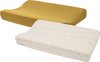 Meyco Baby Cheetah/Uni aankleedkussenhoes - 2-pack - honey gold - 50x70cm