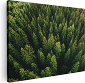 Artaza Canvas Schilderij Bos Met Bomen Vanaf Boven - 80x60 - Foto Op Canvas - Canvas Print