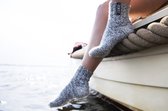 SOXS® Wollen dames sokken | SOX3136  | Grijs | Enkelhoogte | Maat 37-41 | Jet Black label