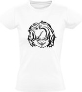Chucky Dames t-shirt | horror | pop | film | cadeau | Wit
