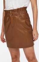 Only Rok Onlmaiya-miri Faux Leather Skrt Pnt 15206801 Bison Dames Maat - L