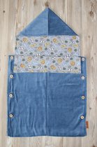 Zomer slaapzak Baby 0-3 maanden Blauw met dierenprint Avalinn