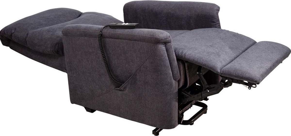 Snelle levering op afspraak & gebruiksklaar geleverd – Finlandic F-302 Elektrische Sta-op Stoel & Relaxstoel – Blauwgrijs – 2 Motoren - Verrijdbaar-Max. 120 kg – foto 2